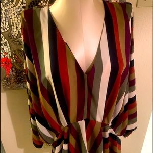 1HOUR SALE Caramela urban boho striped top large